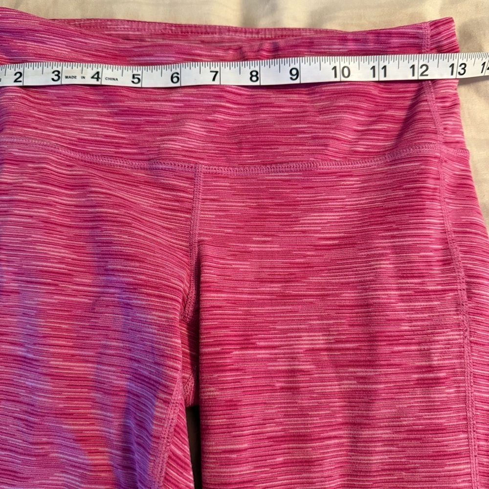 Athleta Women Size S Tall Energy Chaturanga Legging Cropped Capri Pink Space Dye - Picture 7 of 9